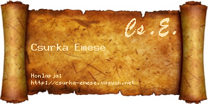 Csurka Emese névjegykártya
